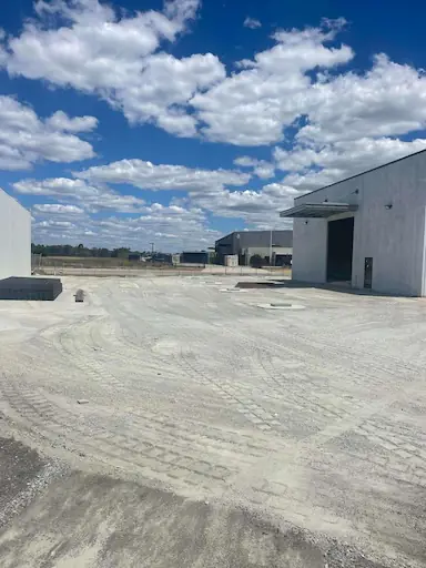 Commercial depot earthworks using recycled asphalt