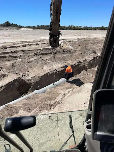 Industrial lot drainage works in Jandakot