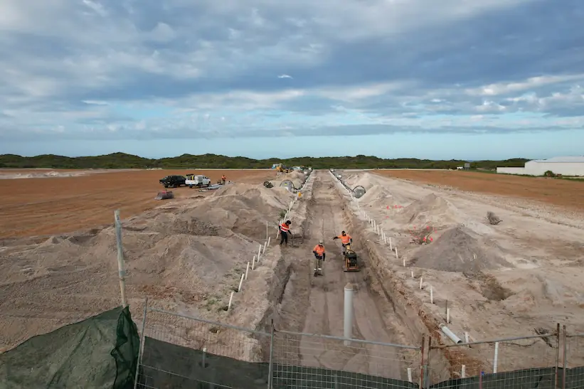 Completed deep sewer works at Beachridge Estate, Jurien Bay