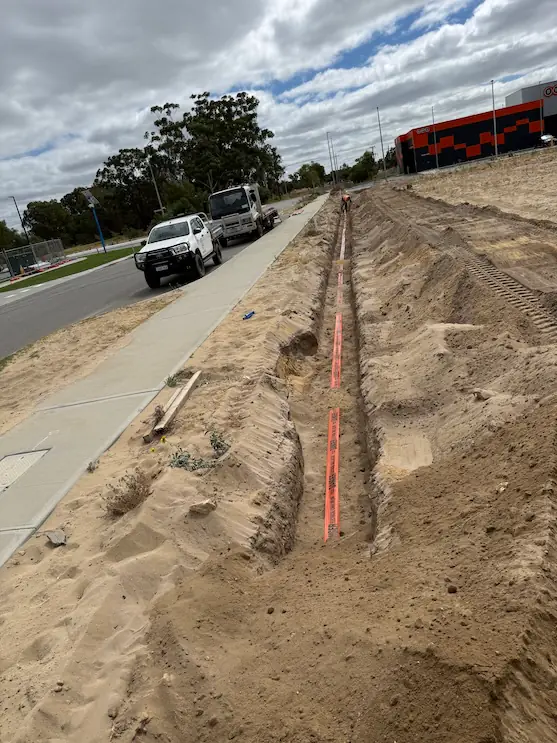 Underground power conduit installation for a Perth electrical upgrade