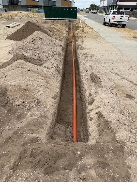USCM electrical infrastructure trench and conduit works in Perth