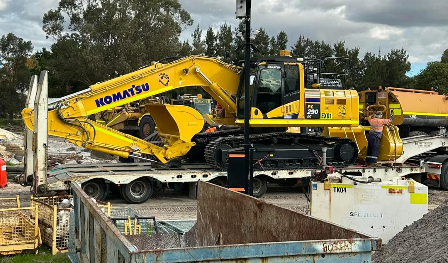 USCM heavy machinery ready for earthworks and excavation