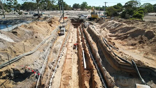 Andrea Drive - Sewer project in Henley Brook, Western Australia