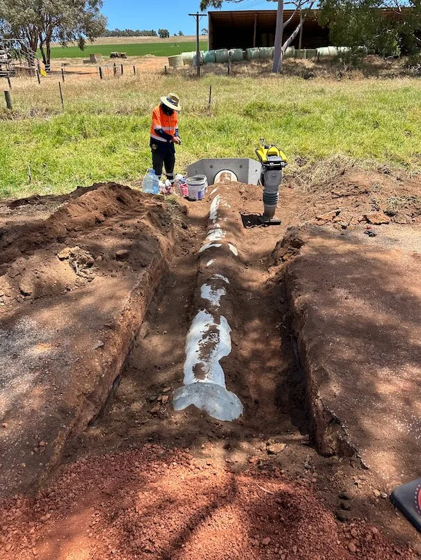 Cheriton Road - Drainage project in Gin Gin, Western Australia